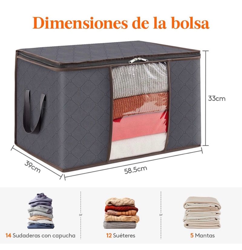 Cajas de Almacenaje 75L - 6 Piezas - Gris