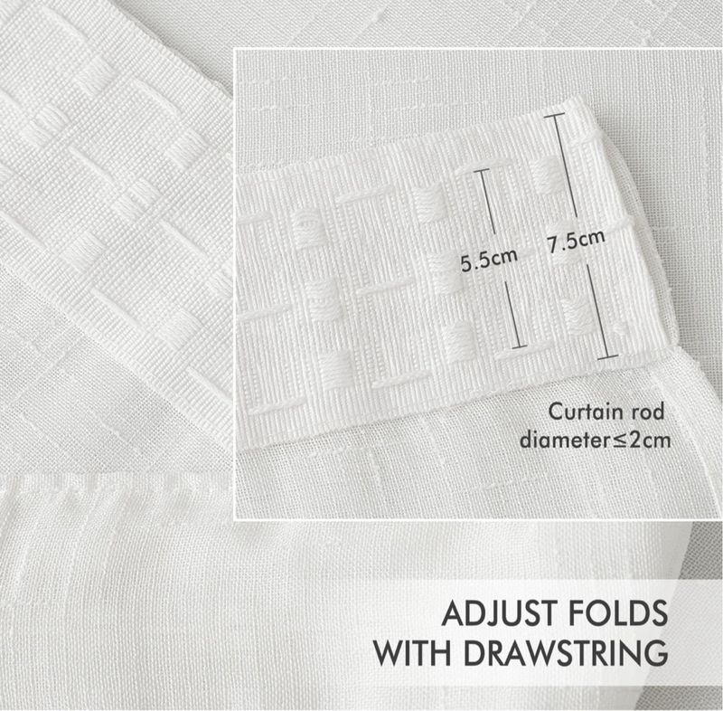 Cortinas Blancas Transparentes MIULEE 300 x 245 cm