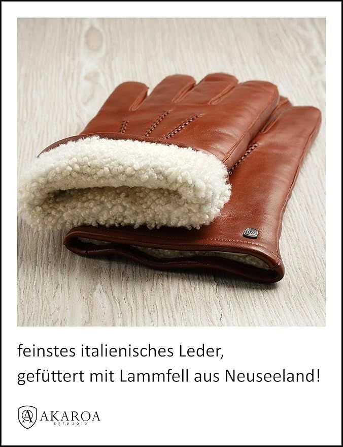 Guantes de Piel AKAROA Marrón Talla M