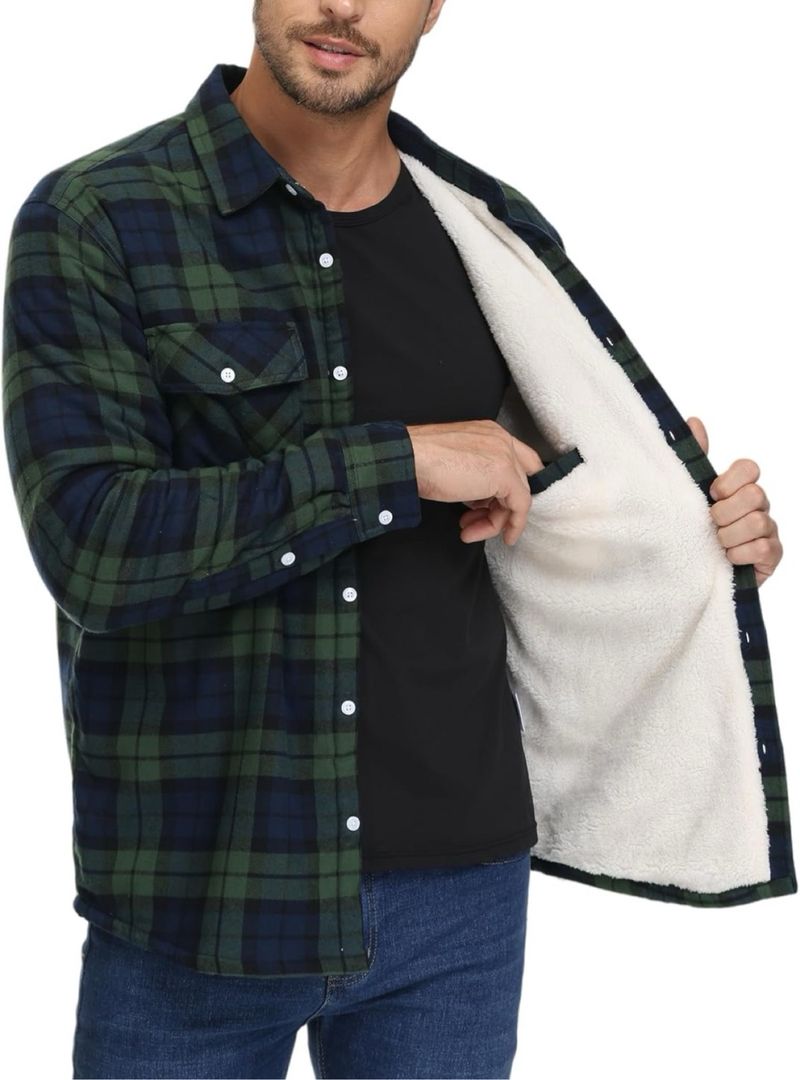 Chaqueta de Invierno a Cuadros para Hombre Talla M