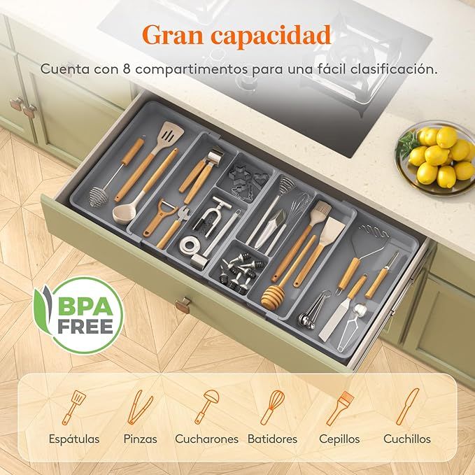Organizador de Utensilios Gris
