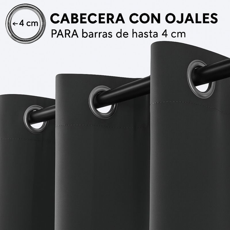 Cortinas Térmicas Opacas Deconovo - 2x 107x214cm