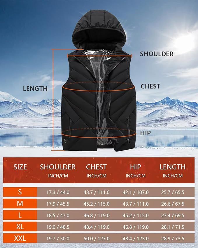 Chaleco Calefactor Eléctrico Unisex 11 Zonas XL