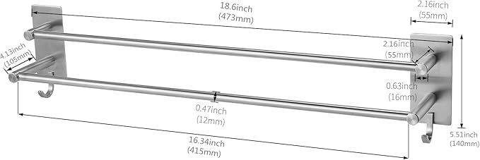 Toallero sin Taladro 43.5cm