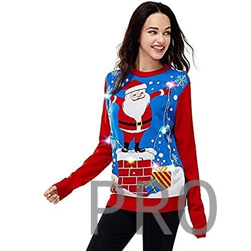 Suéter de Santa con Luces LED Talla XL