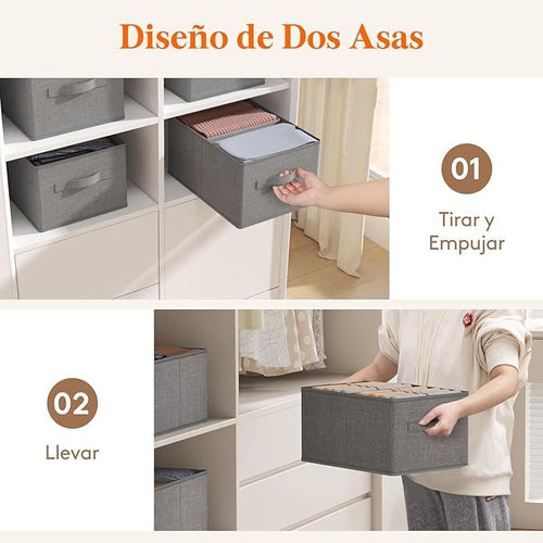 4 Cajas de Almacenamiento Plegables 40L