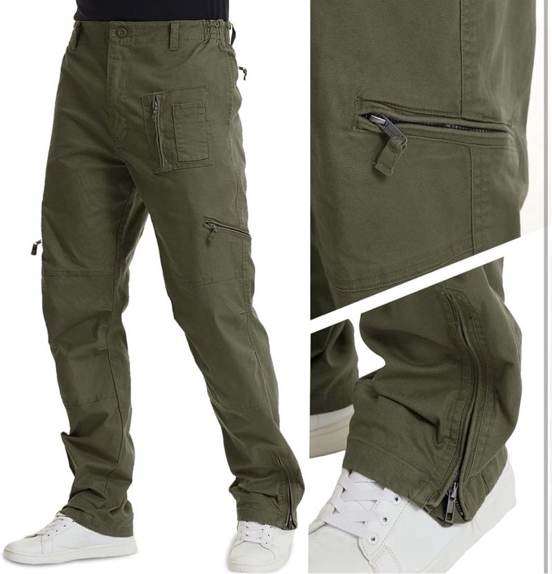 Pantalones Tácticos Hombre con Bolsillos Talla 40
