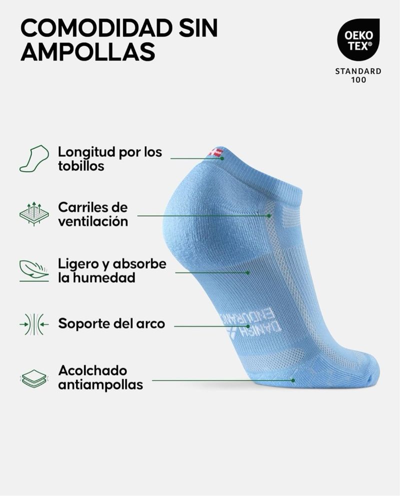 Calcetines Cortos de Running - 5 Pack 43-47 Azul