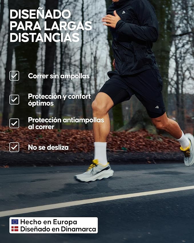 3*Calcetines Running Altos Antirrozaduras 43-47