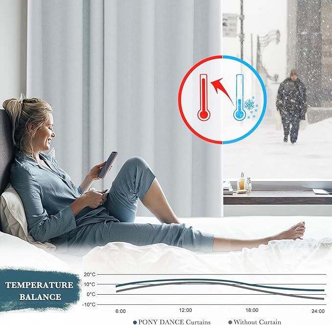 Cortinas PONY DANCE 2*140*350cm Gris Claro