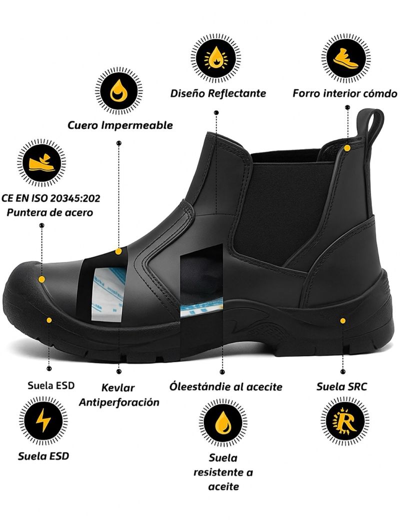 Botas de seguridad impermeables talla 41