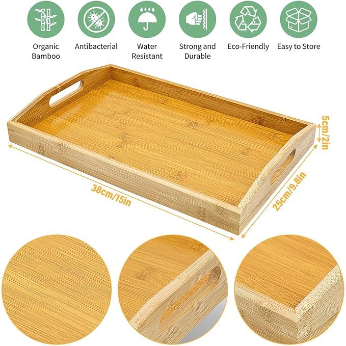 Bandeja Rectangular de Bambú