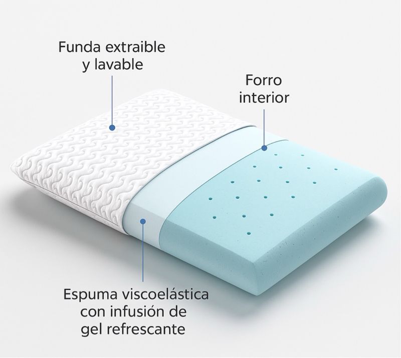 Almohada ortopédica BedStory de gel viscoelástico