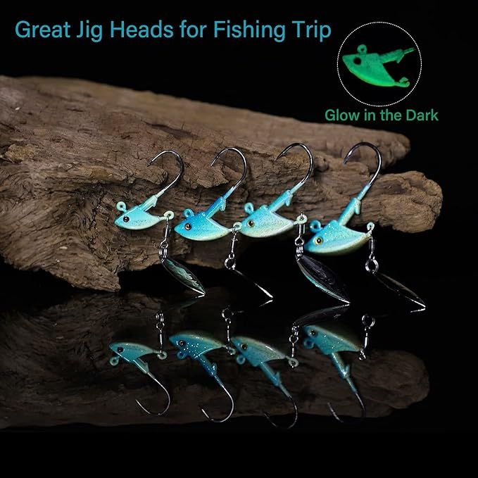 10 Cabezas de Jig Underspin Dovesun 7g