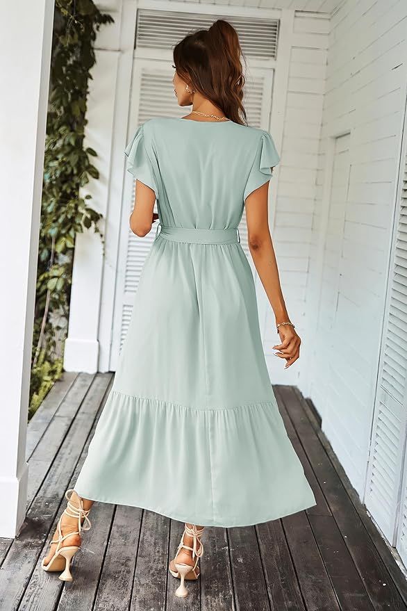 Vestido de Verano Bohemio Cuello V Talla M