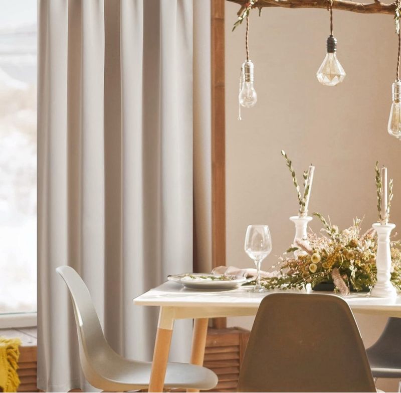 Cortinas Opacas MRTREES Beige pack 2x140x240cm