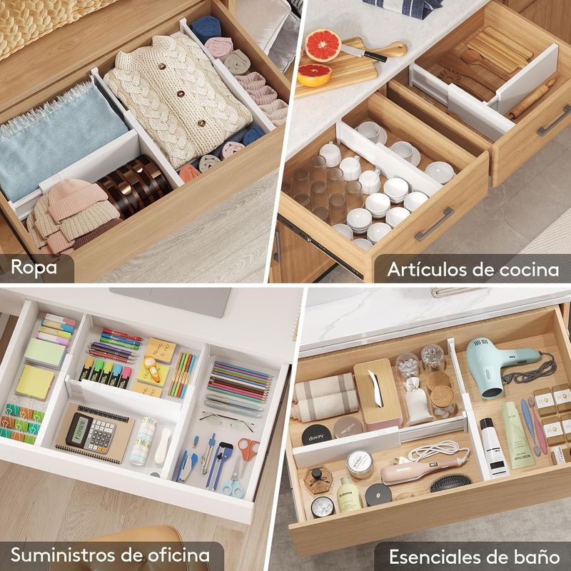 Divisores de Cajones Ajustables (4 unidades)