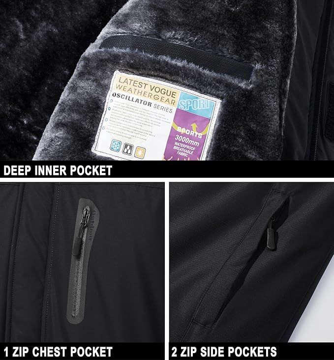 Chaqueta de esquí impermeable cortaviento Talla XL