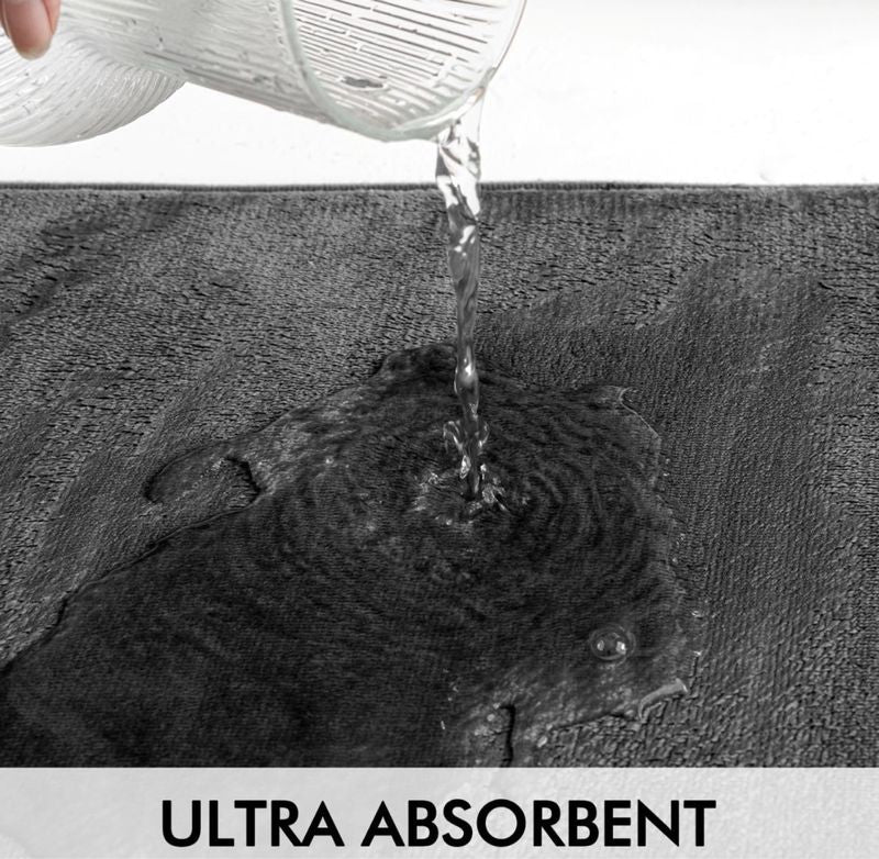 Alfombra de Baño Antideslizante Negra 70*120cm
