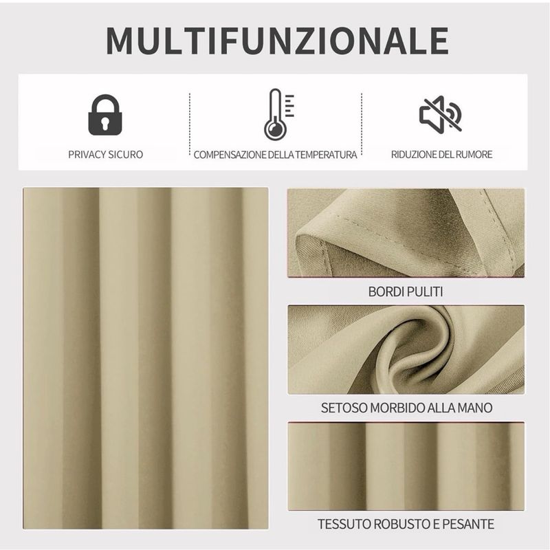 Cortinas Opacas Joydeco 2*135*240cm