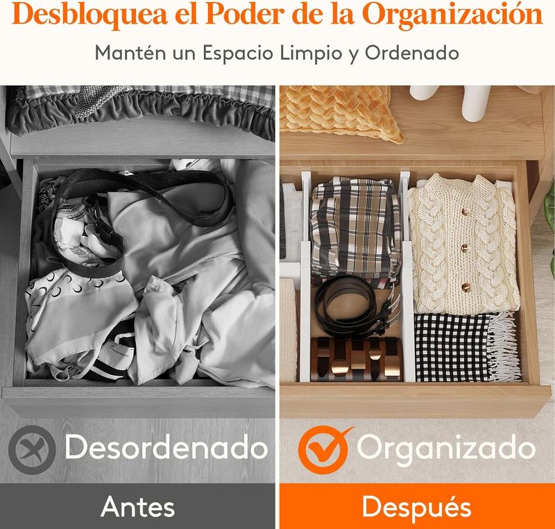 Divisores de Cajones Ajustables (4 unidades)
