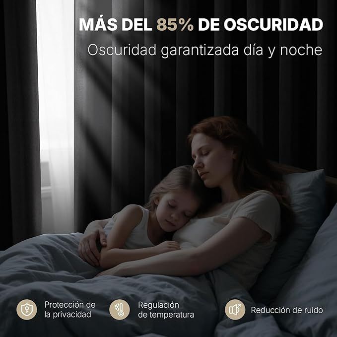 Cortinas Opacas Joydeco 2*117*137cm