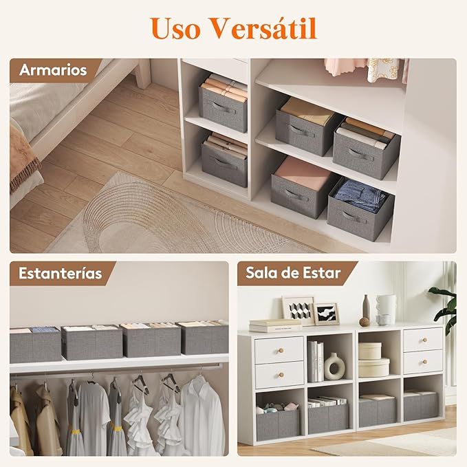 4 Cajas de Almacenamiento Plegables 40L