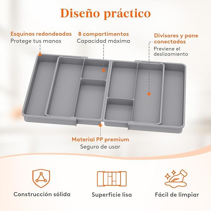 Organizador de Utensilios Gris