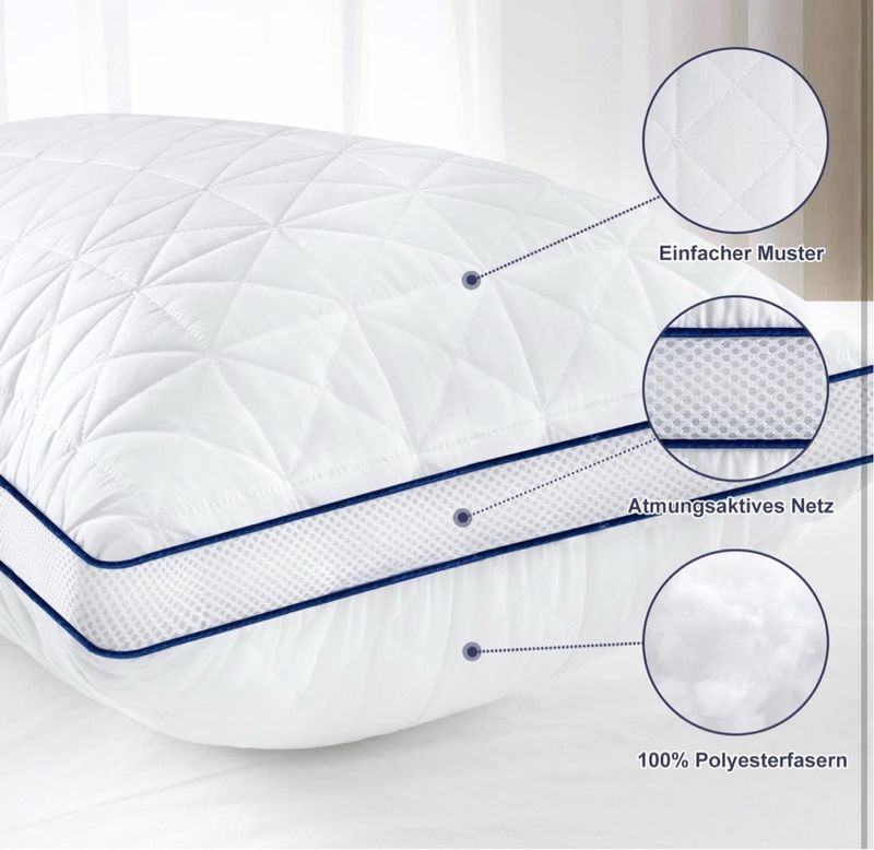 Juego de 2 Almohadas BedStory 40 x 80 cm