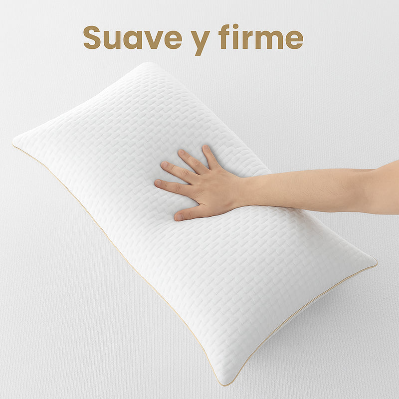 Juego 2 almohadas hipoalergénicas de fibra bambu