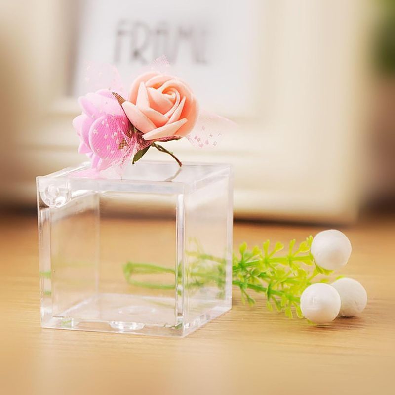 10 Cajas Plexiglás 5x5x5cm