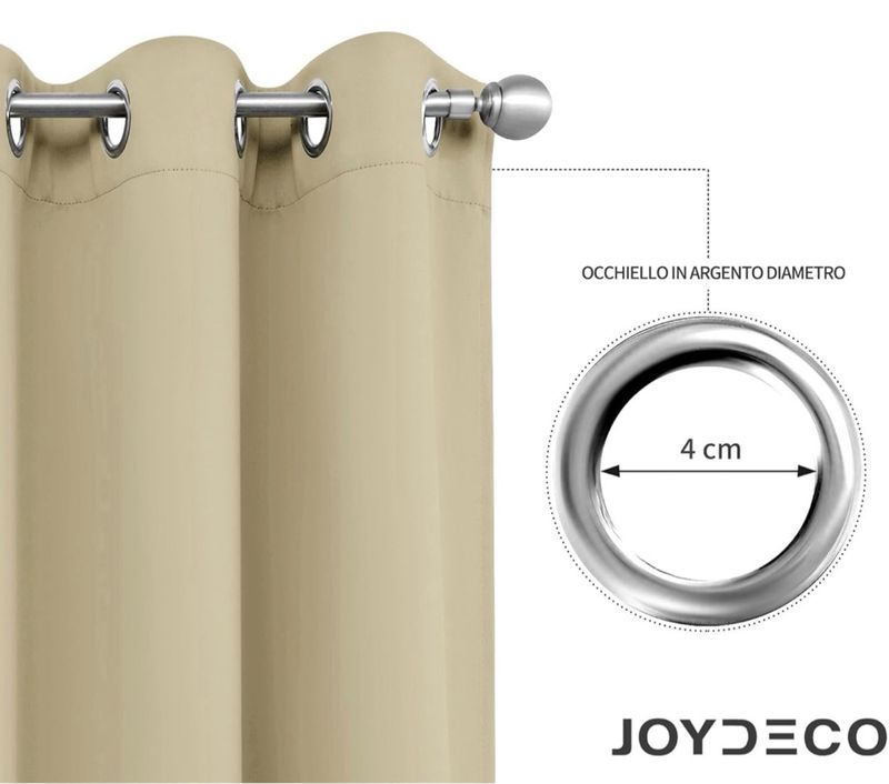 Cortinas Opacas Joydeco 2*135*240cm