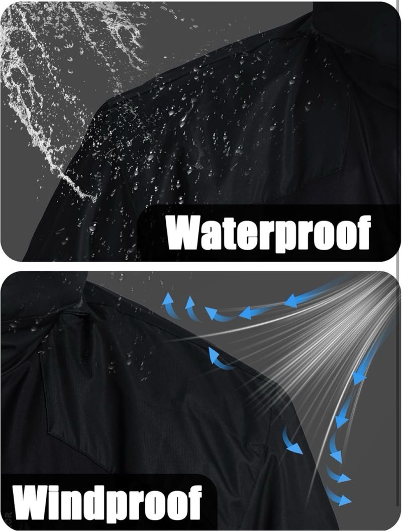 Chaqueta Impermeable Hombre Multibolsillos Talla M