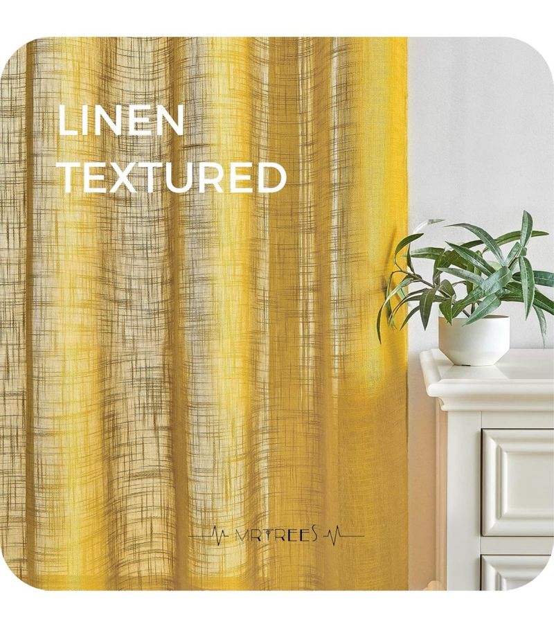 Cortinas Amarillo Mostaza 140*245