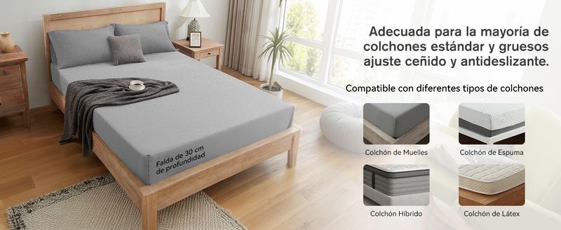 Sábana Bajera Ajustable Puredown® - Microfibra Tra