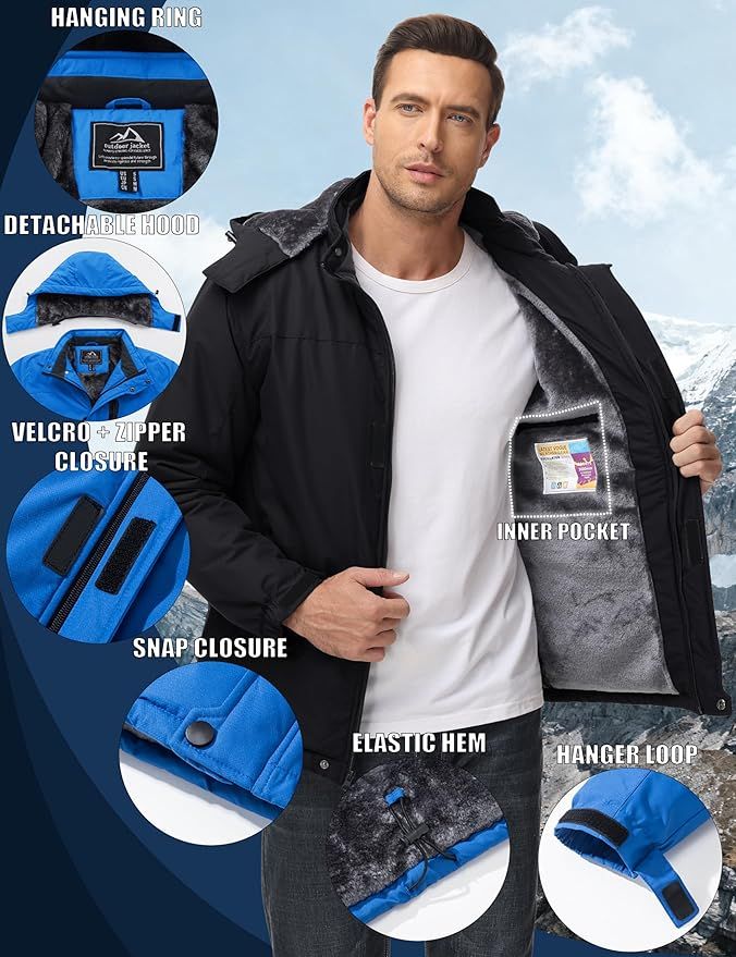 Chaqueta de esquí impermeable cortaviento Talla XL