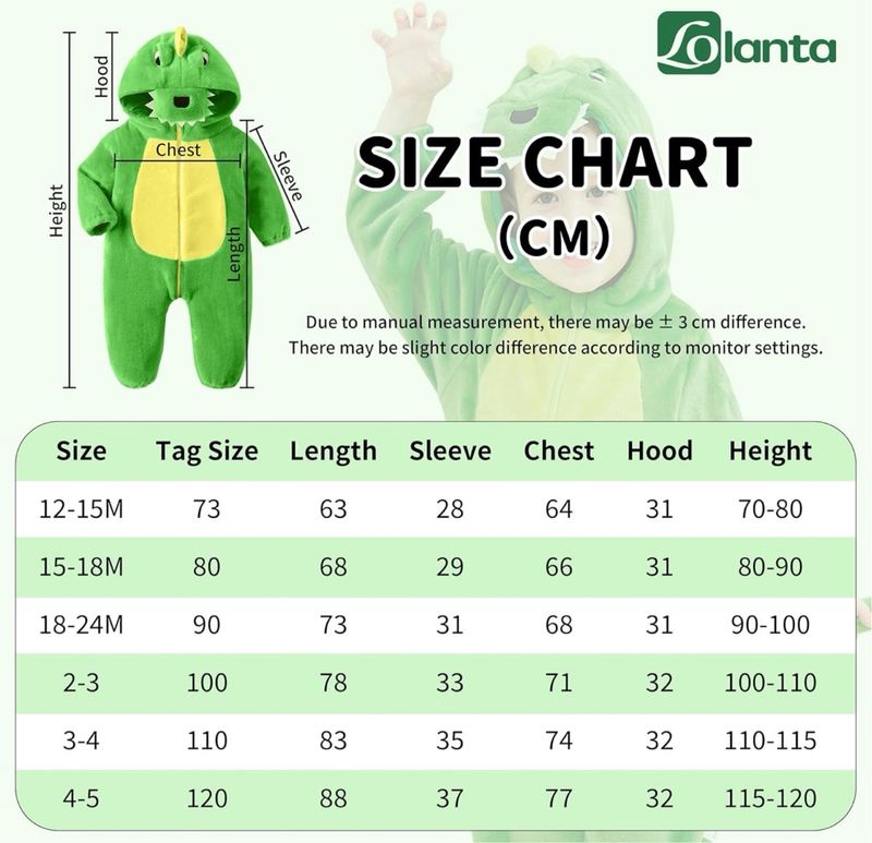 Disfraz de Dinosaurio Bebé LOLANTA talla 120
