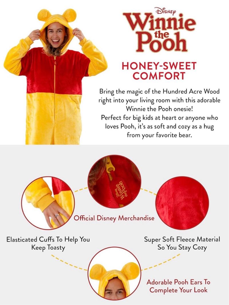 Disfraz Winnie Pooh Mujer Talla M