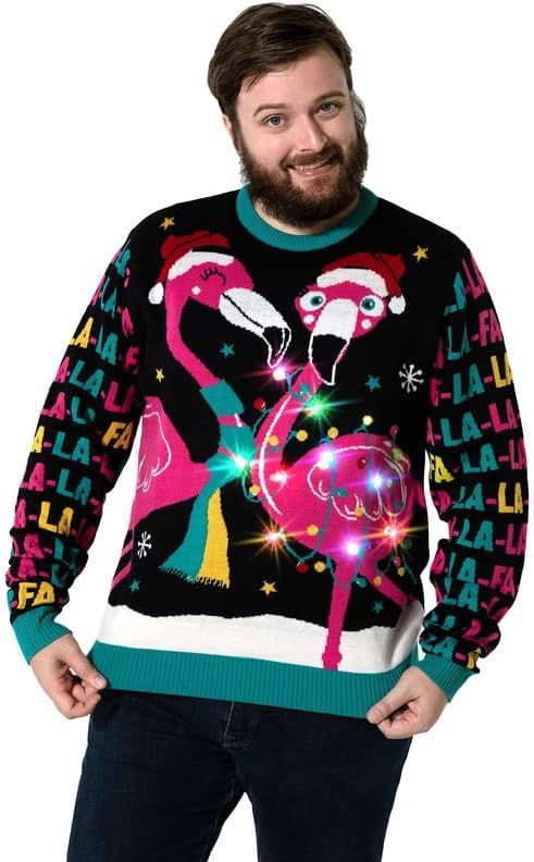 Suéter Navideño Flamenco LED Unisex Talla XL