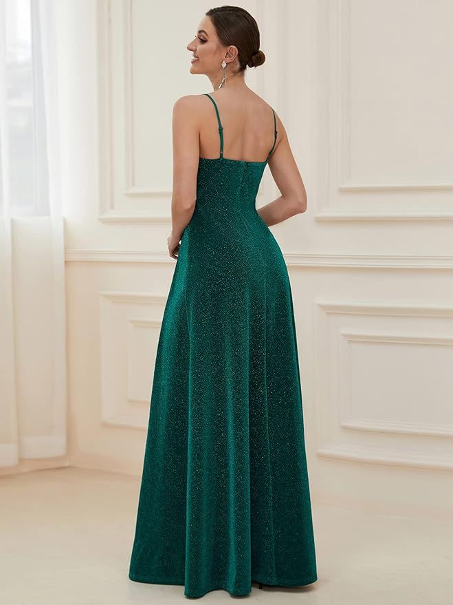 Vestido Largo Elegante Mujer Escote en V Talla 36