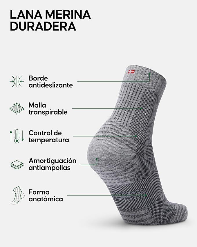 Pack 3 Calcetines Senderismo Ligeros Antiampollas