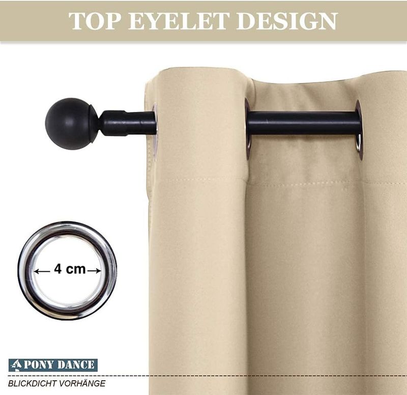 Cortinas Modernas Beige 2*200x210