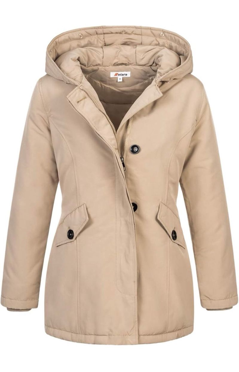 Parka de Invierno Elara Piel Sintética talla M