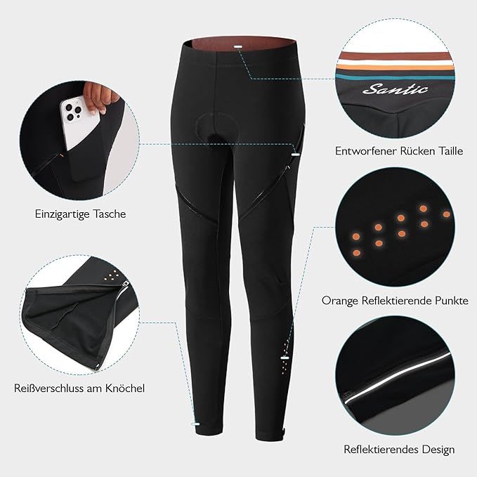 Pantalones de ciclismo térmicos mujer Talla M