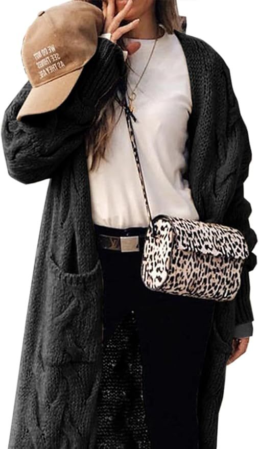 Cárdigan largo negro