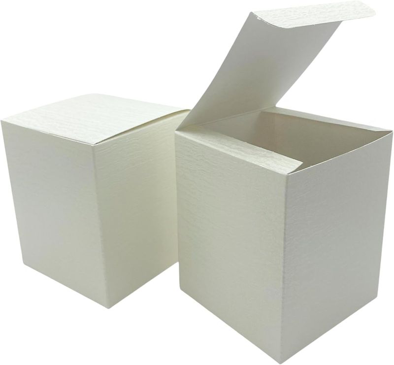 10 Cajas Cartón Marfil Bomboneras