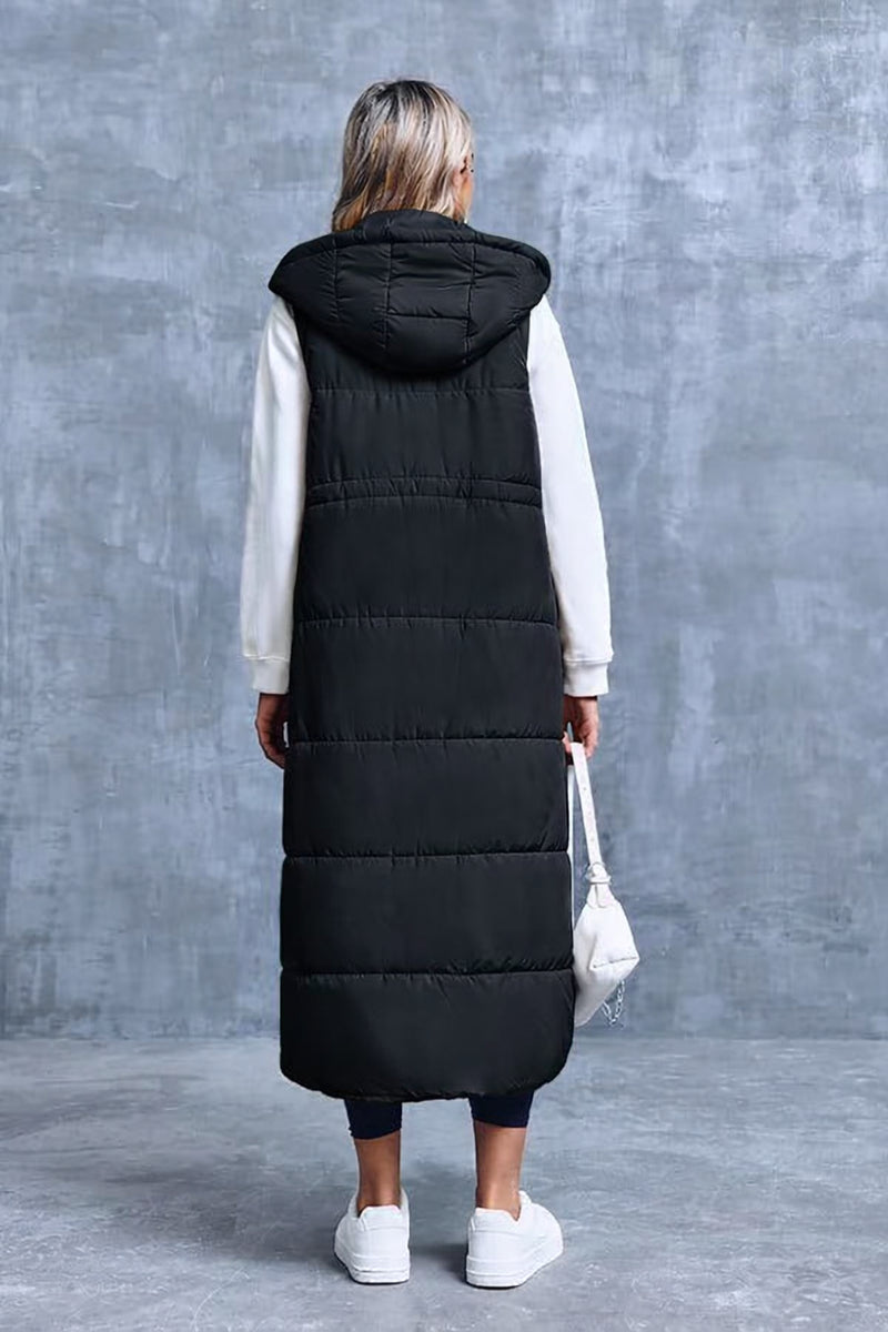 Chaleco acolchado largo mujer negro XL
