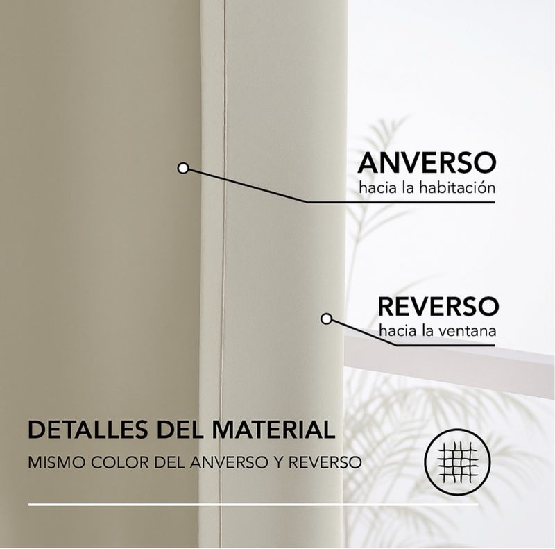 Cortinas Blackout Beige 2 piezas 140x240cm