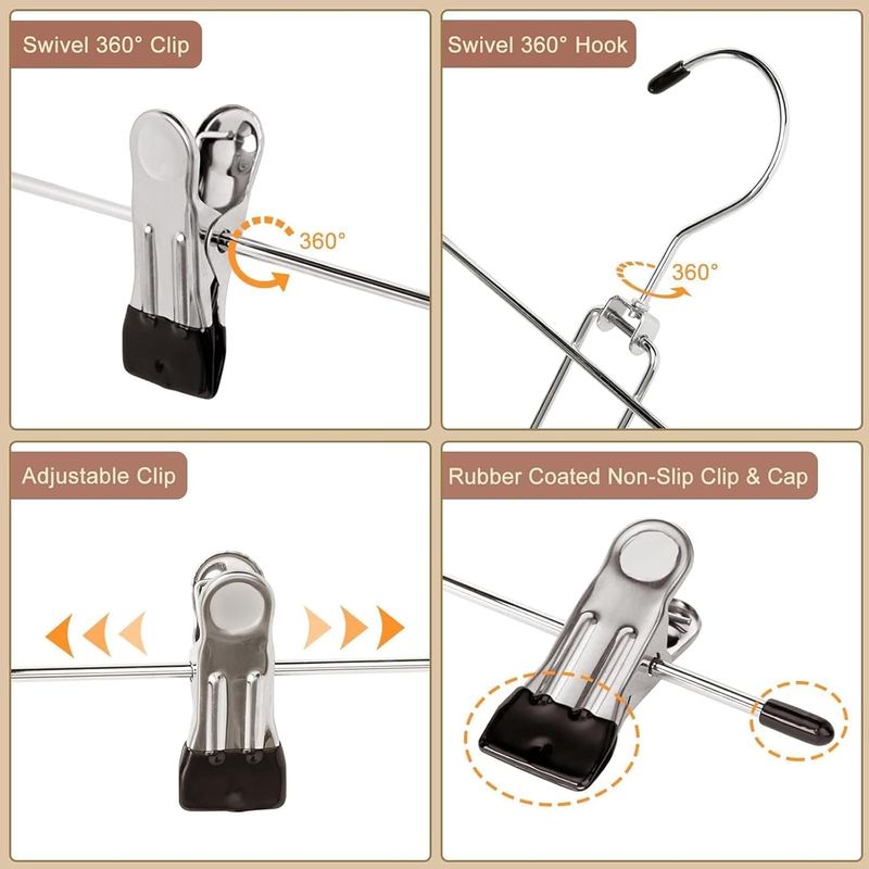 Perchas Metálicas para Pantalones (Pack 3)