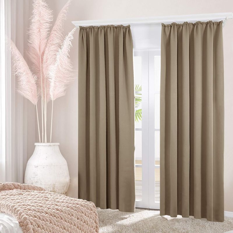 Cortinas Opacas Caqui 2*140*245cm